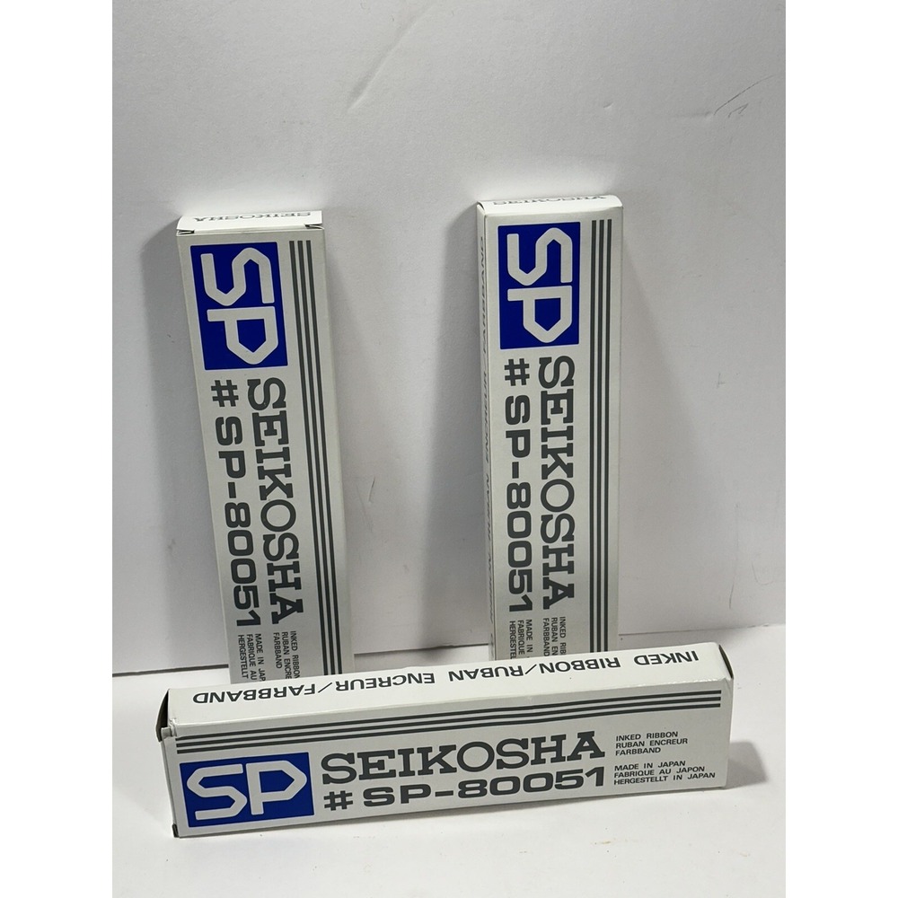 Lot 3 Genuine seikosha SP-80051 Inked ribbon All Sealed Made In Japan